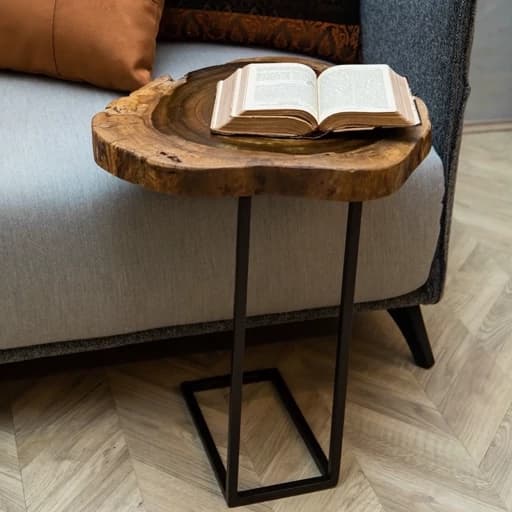میز عسلی مدرن جلو مبلی ال شکلی چوب فلز کامنا مدل 13153555