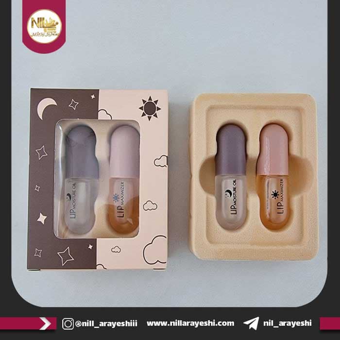 ست حجم دهنده و روغن مرطوب کننده لب روز و شب کیس ب یوتی