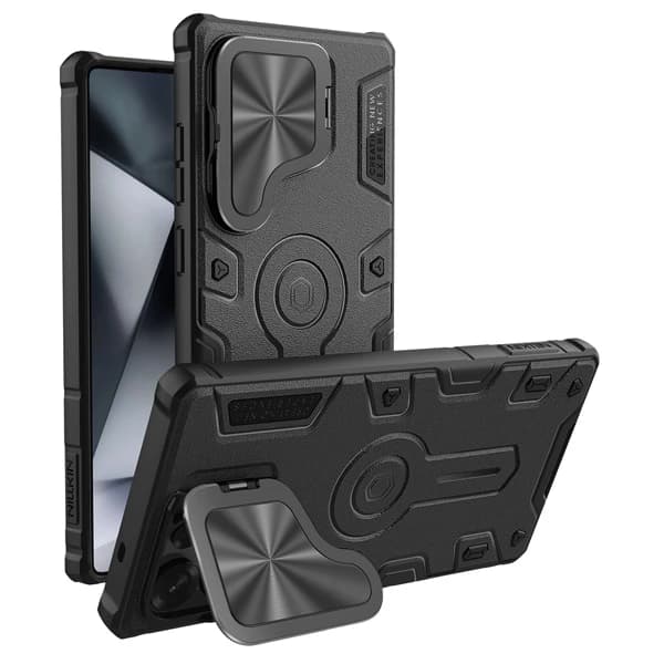 گارد ضد ضربه مگنتی کمرا استند Samsung Galaxy S25 Ultra مارک نیلکین مدل Camshield Armor Prop — تصویر ۴