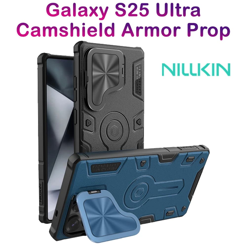 گارد ضد ضربه مگنتی کمرا استند Samsung Galaxy S25 Ultra مارک نیلکین مدل Camshield Armor Prop
