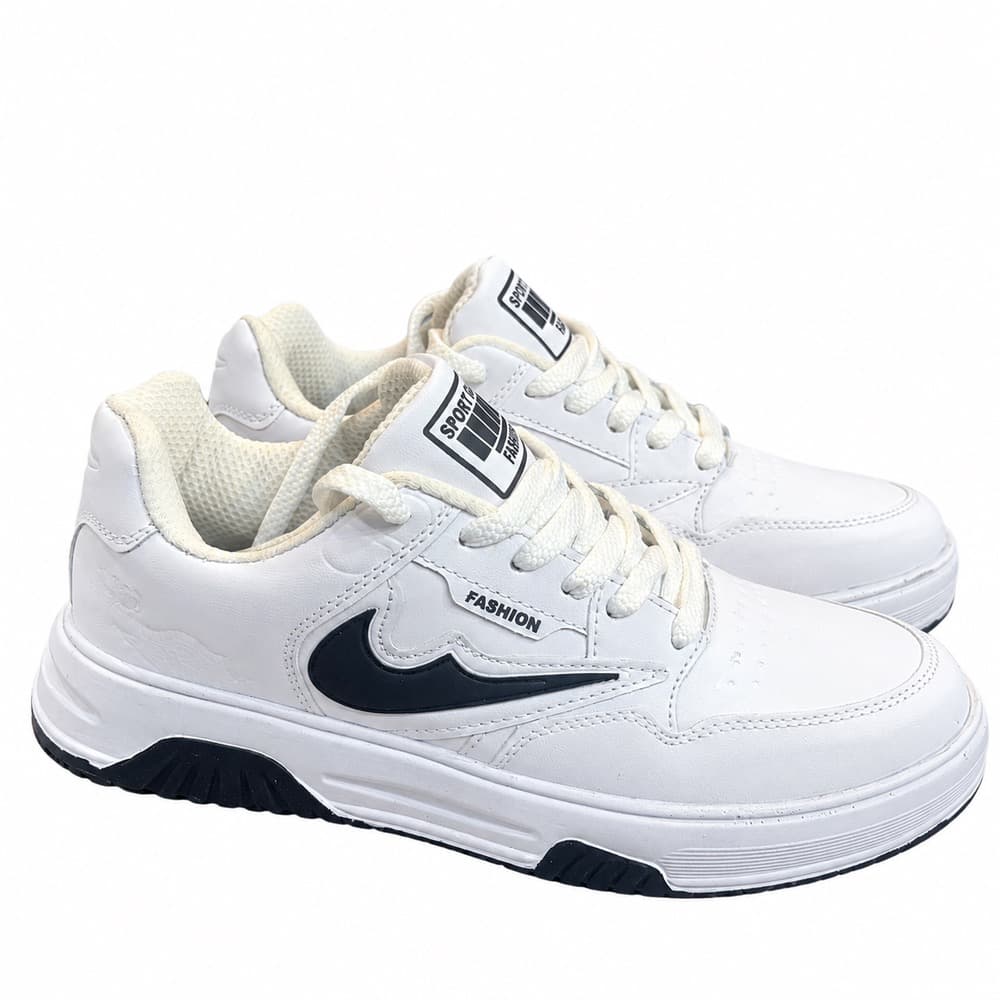 کتانی اسپرت ونس سفید-مشکی مردانه طبی مدل نایک(FASHION)|سایز41-44|بندی|ضدآب|تزریق — تصویر ۲