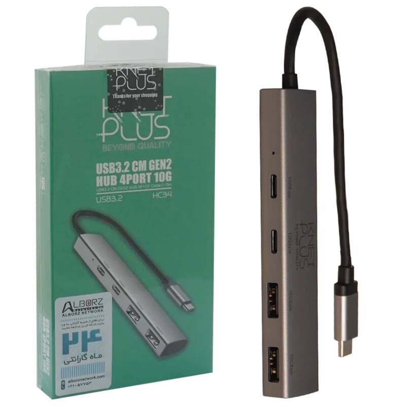 هاب 4 پورت Type-C کی نت پلاس KP-HC34