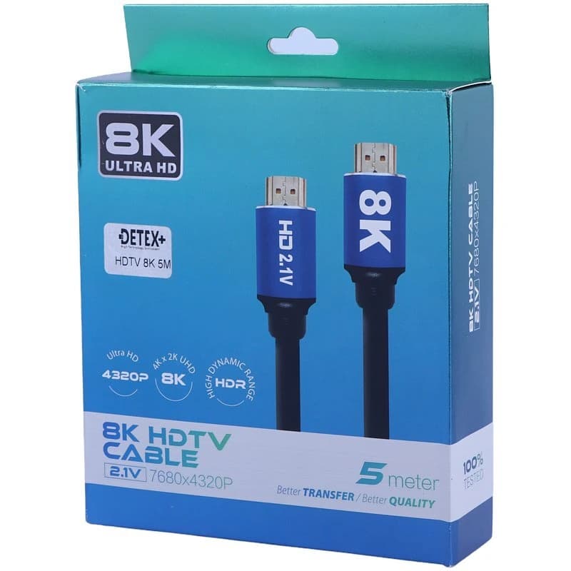 کابل HDMI 8K دیتکس پلاس +Detex طول 5 متر — تصویر ۱۱