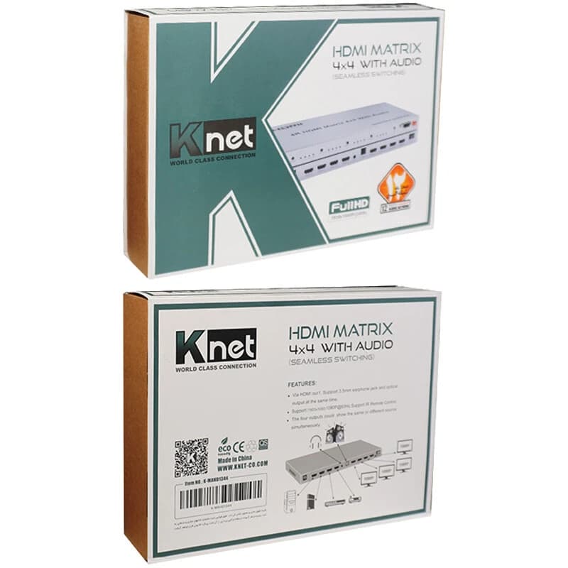ماتریکس 4 در 4 HDMI کی نت K-M44 + ریموت کنترل — تصویر ۶