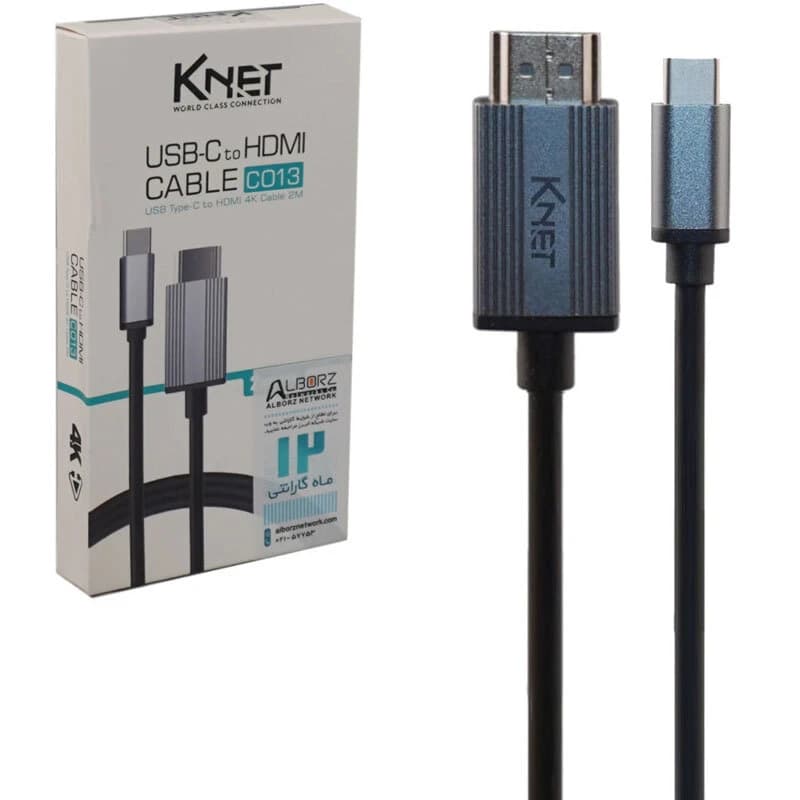 کابل تبدیل Type-C به HDMI کی نت K-CO13 طول 2 متر — تصویر ۶