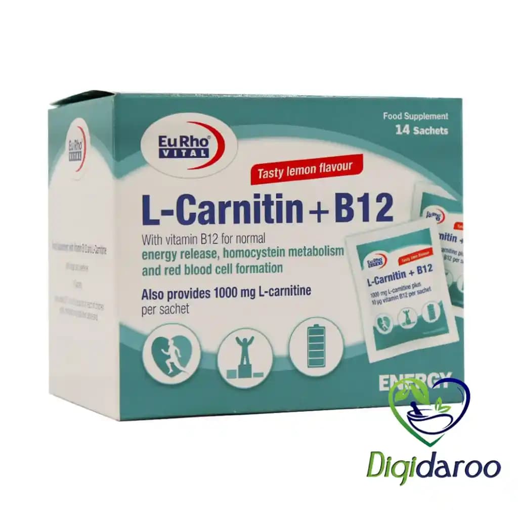 ساشه ال کارنیتین + B12 یوروویتال 14 عددی