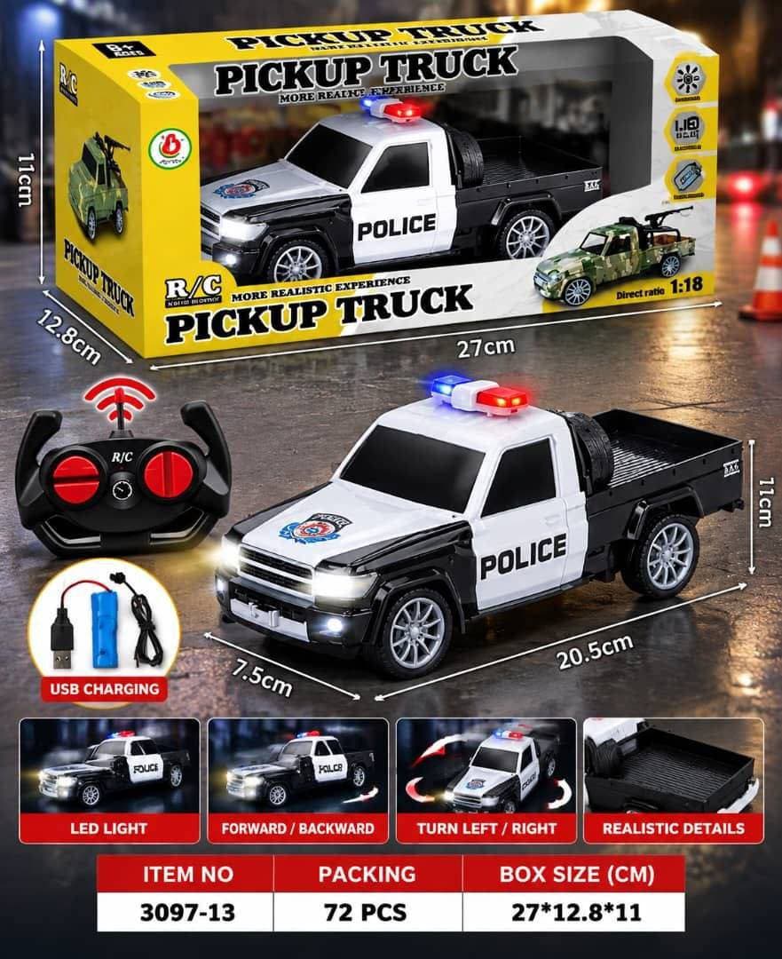 ماشین کنترلی وانت پلیس شارژی مدل Pickup Truck