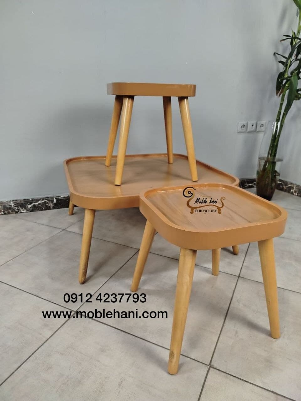 جلو مبلی و عسلی لبه دار مربع