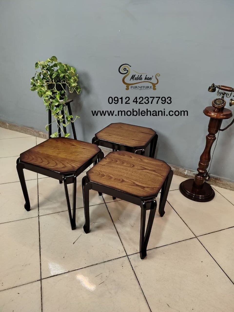 عسلی ۳ تیکه مربع کلاسیک هانی