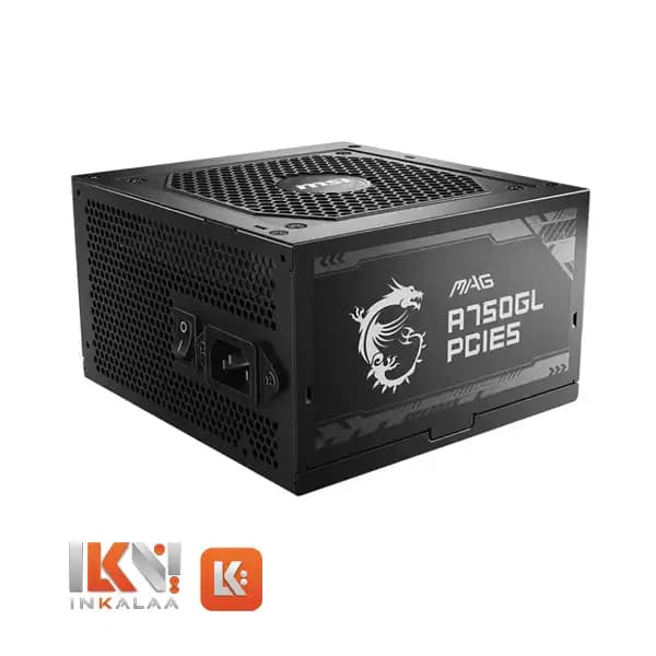 منبع تغذیه کامپیوتر استوک ام اس آی مدل MAG A850GL PCIE5 80 Plus Gold توان 850 وات — تصویر ۴