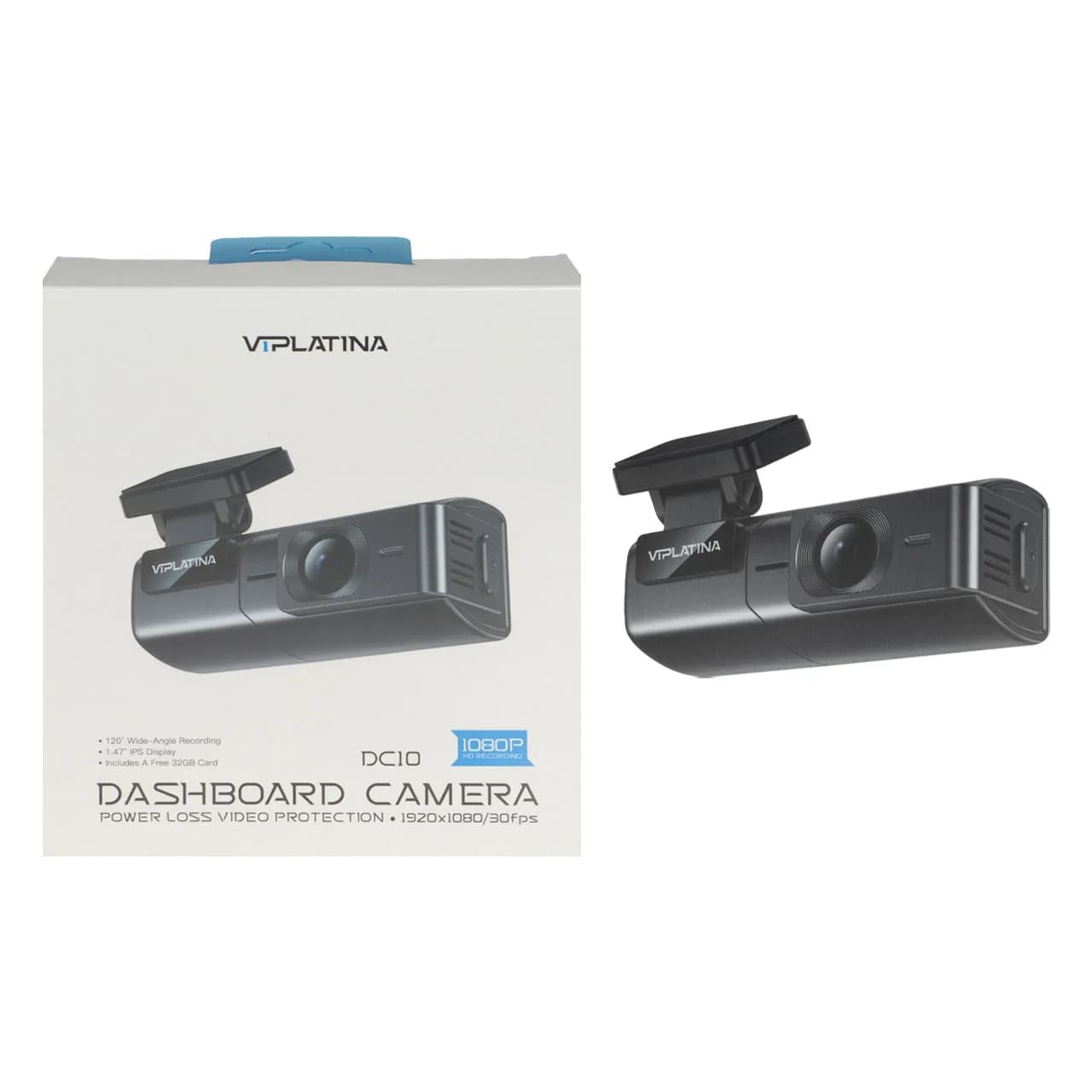 دوربین ثبت وقایع خودرو VIPLATINA مدل DC10 – مشکی (گارانتی 18 ماه تعویض نیکان همراه)