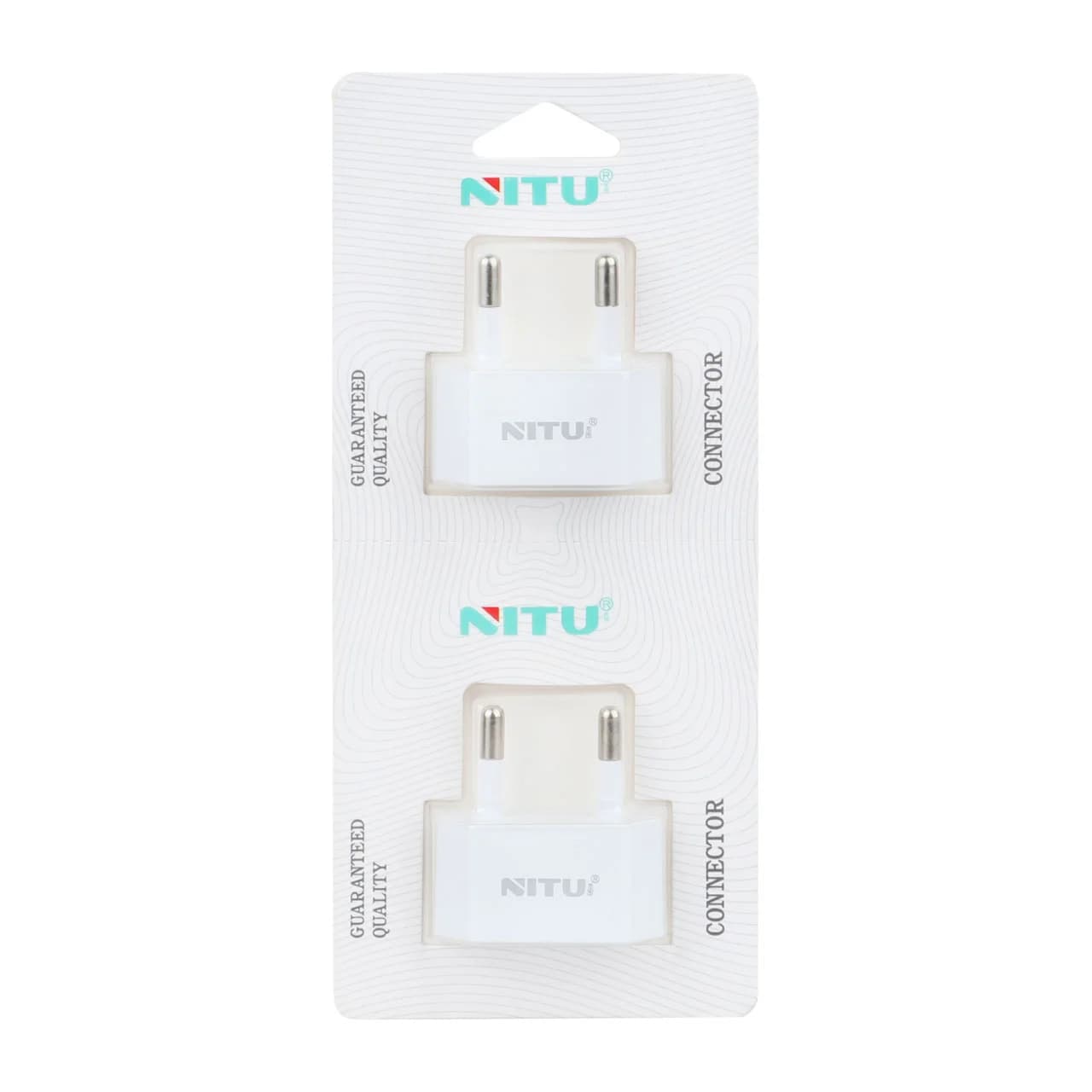 تبدیل برق 2 به 2 NITU مدل NT-A1 – سفید (بسته 2 عددی)