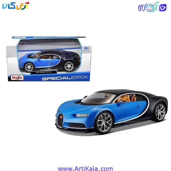 ماکت ماشین بوگاتی شیرون 1/24 مدل Bugatti Chiron