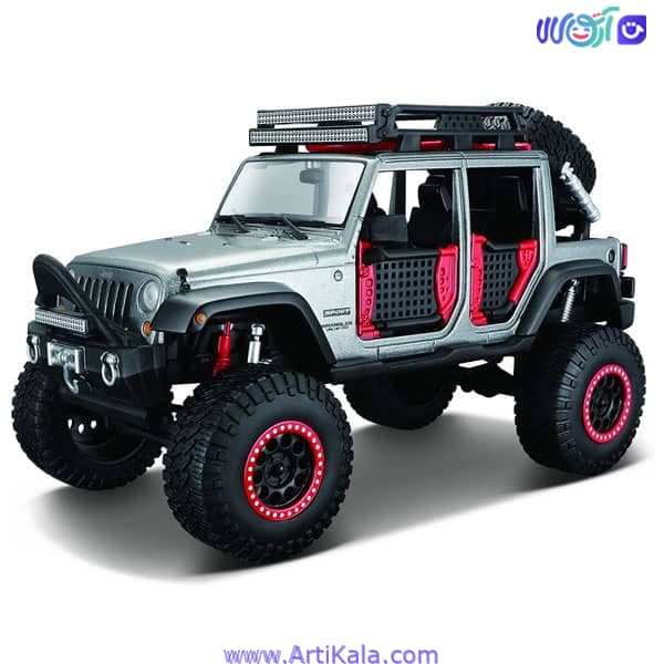 ماکت ماشین فلزی جیپ صحرا رانگلر JEEP WRANGLER UNLIMITED 1:24