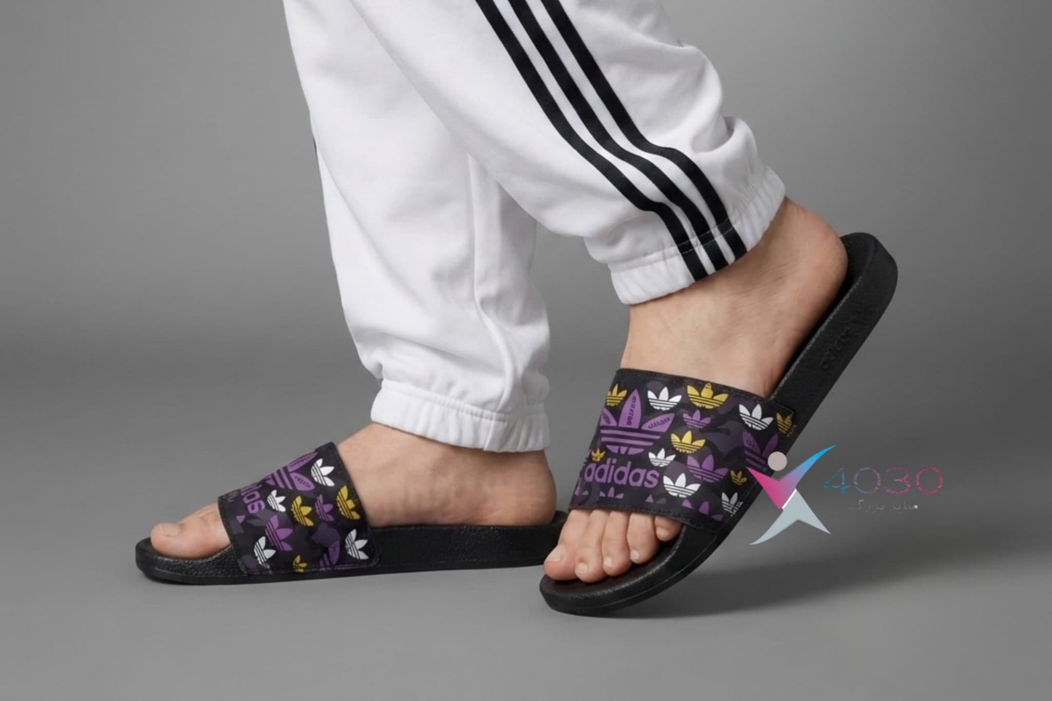صندل Purple Adidas سایزبزرگ ( 7968 ) — تصویر ۲