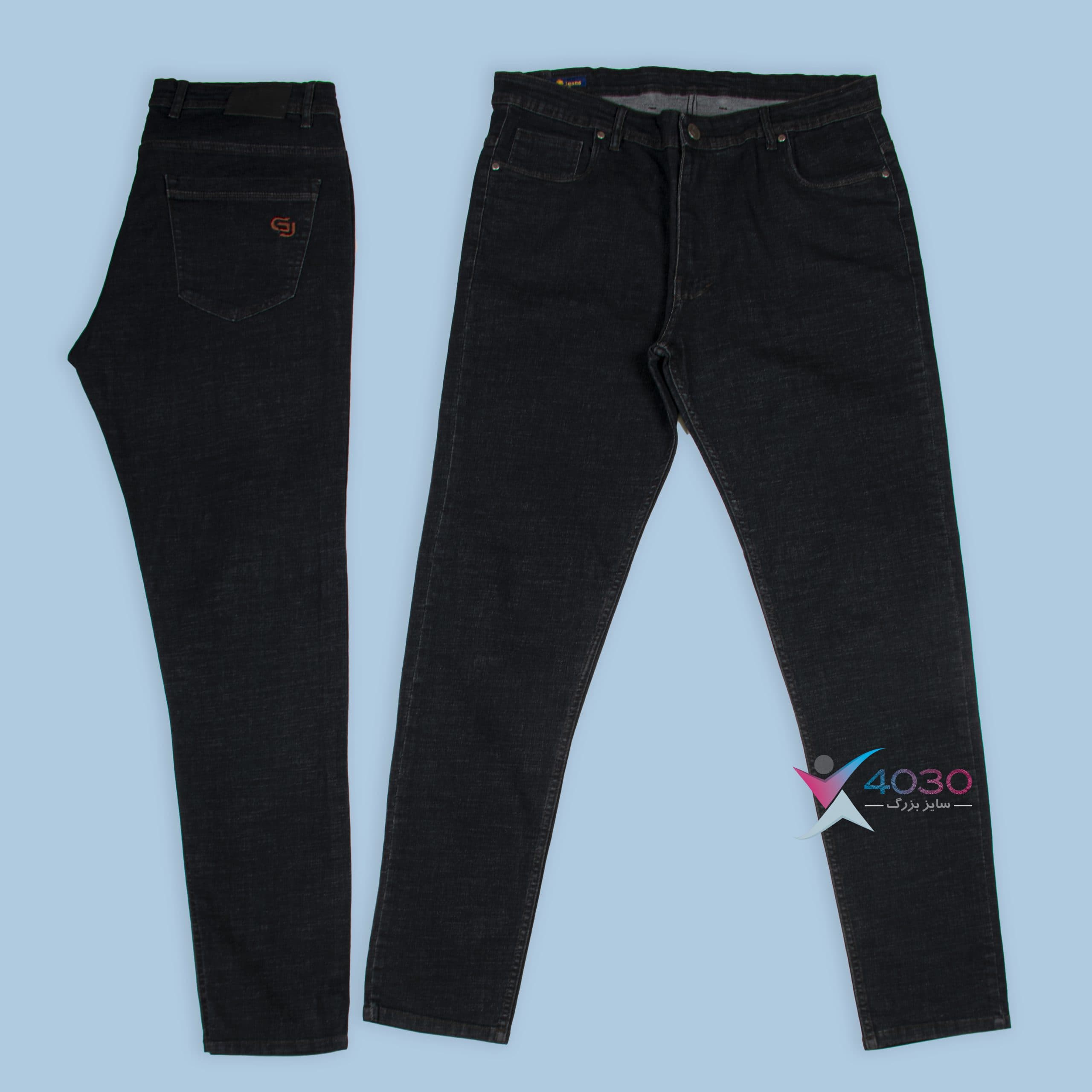 شلوار جین Navy Black سایزبزرگ ( 4416 )