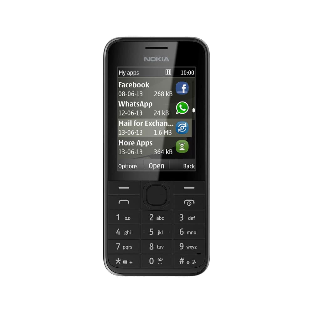 قاب و شاسی کامل گوشی نوکیا Nokia 208 مشکی