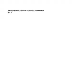 دانلود کتاب The Languages and Linguistics of Mainland Southeast Asia: A comprehensive guide