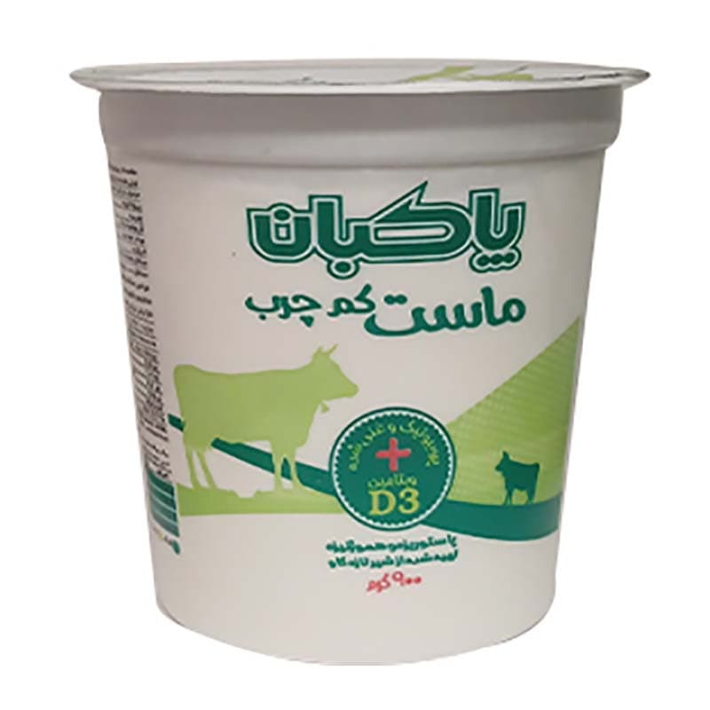 ماست پاستوريزه کم چرب پروبيوتيک با ويتامين D3 900 گ پاکبان