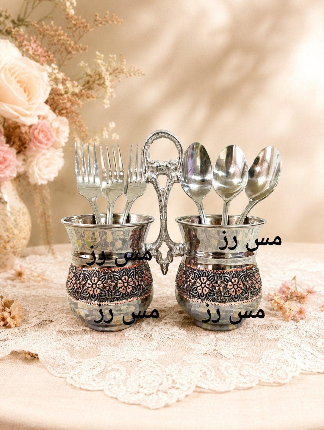 جا قاشقی مسی روکش کروم تراش نانو ارسال رایگان