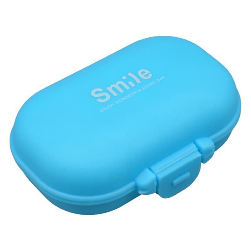 جعبه تقسیم قرص و دارو ۴ خانه مدل GS-Smile بدنه مات ضد ضربه