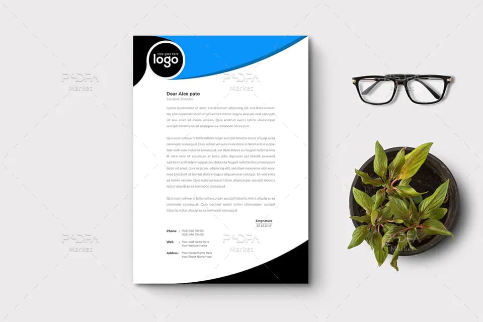 طرح وکتور سربرگ اداری لایه باز EPS, AI برای ایلوستریتور