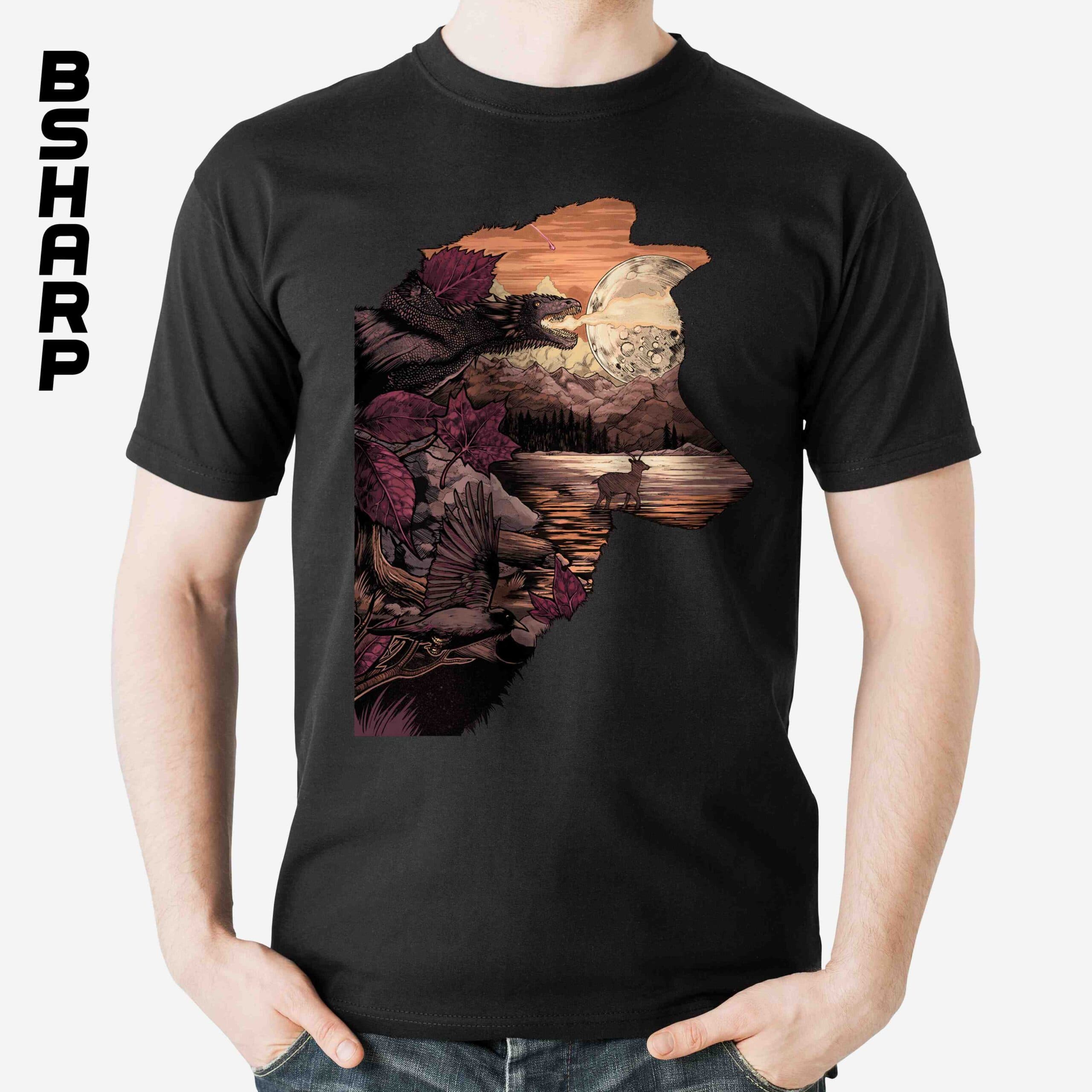 تیشرت Game of Thrones طرح Direwolf