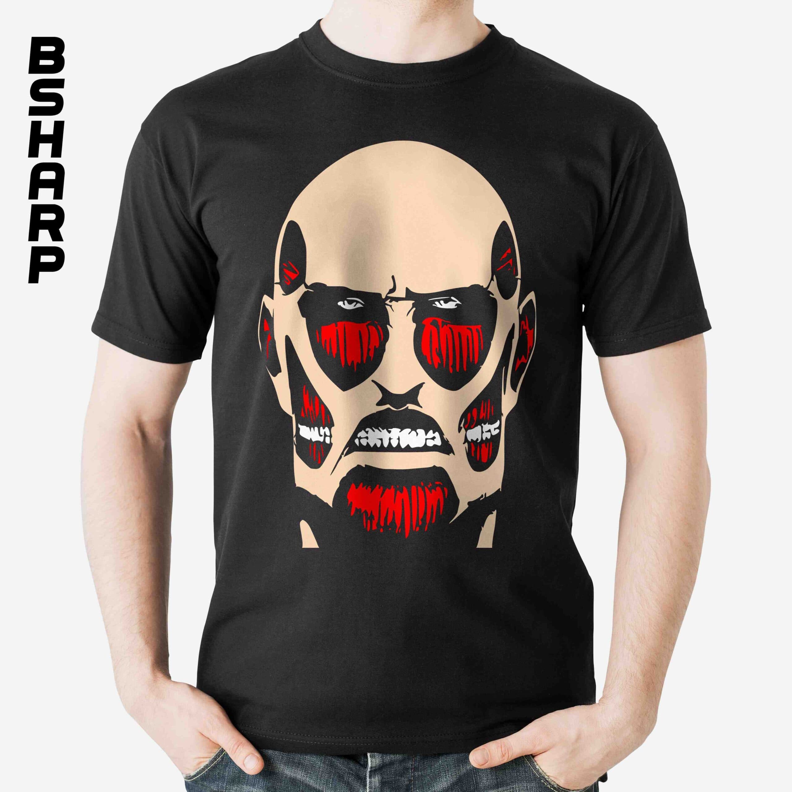 تیشرت Attack on Titan طرح Colossus Titan