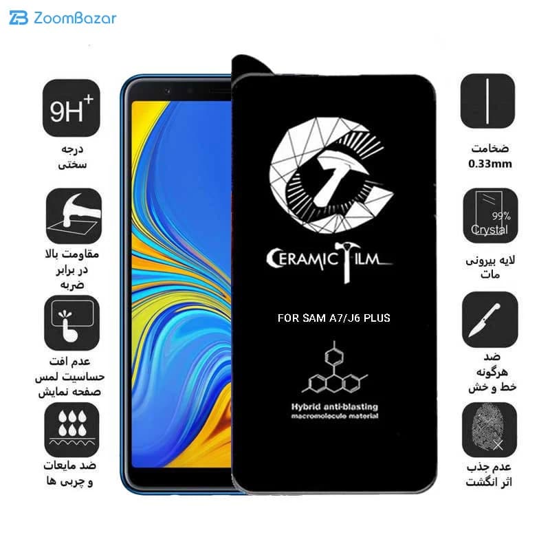 گلس مات اپیکوی مدل CR7-M مناسب برای گوشی موبایل سامسونگ Galaxy A7 2018/ J6 Plus — تصویر ۳