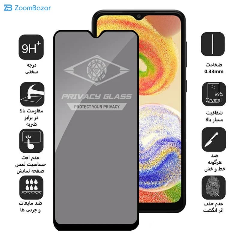 گلس پرایوسی اپیکوی مدل Pri مناسب برای گوشی موبایل سامسونگ Galaxy A04 / A04S / A04E / M04 — تصویر ۶