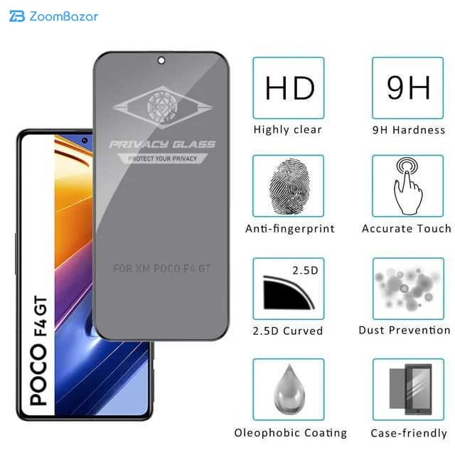 گلس پرایوسی اپیکوی مدل PvSight مناسب برای گوشی موبایل شیائومی Poco F4 GT — تصویر ۴