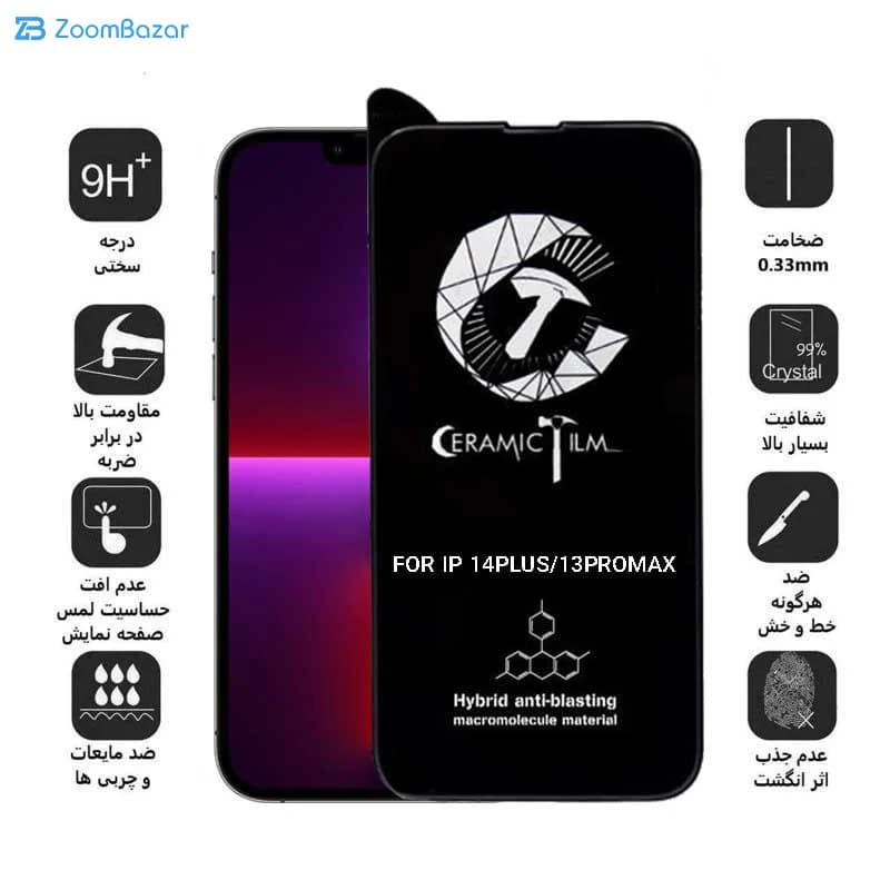 گلس سرامیکی اپیکوی مدل CR7 مناسب برای گوشی موبایل اپل iPhone 14 Plus/ 13 Pro Max — تصویر ۳