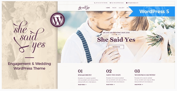 قالب وردپرس She Said yes