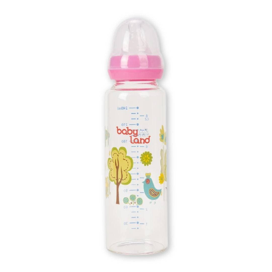 شیرخوری پیرکس کاور دار بی بی لند baby land کد 520 حجم 240 میل