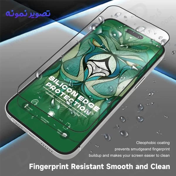 گلس شیشه ای شفاف دور سیلیکونی iPhone 14 برند LITO — تصویر ۲