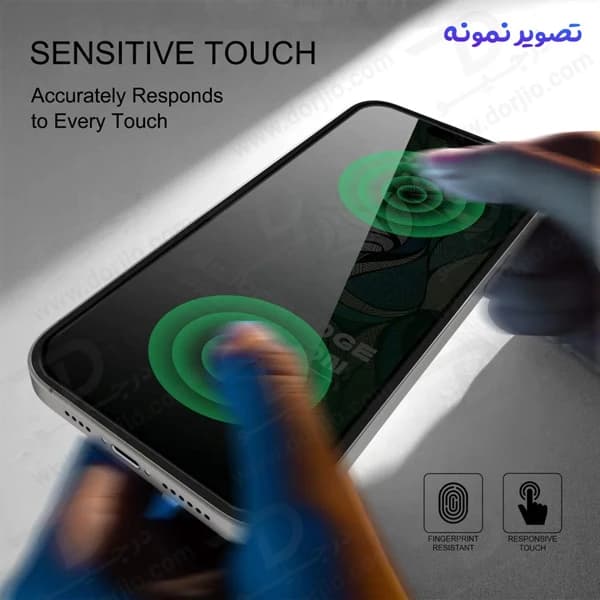 گلس شیشه ای شفاف دور سیلیکونی iPhone 13 Pro برند LITO — تصویر ۴