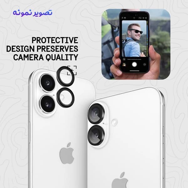 محافظ لنز دوربین رینگی فلزی iPhone 16 Plus — تصویر ۳