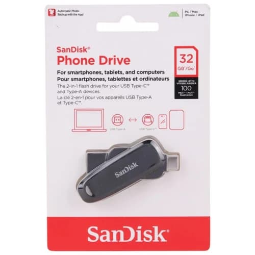 فلش 32 گیگ سن دیسک SanDisk Phone Drive OTG Type-C USB3.2 — تصویر ۲