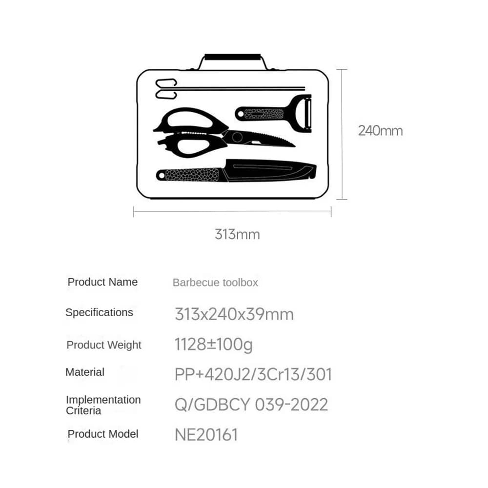 ست ابزار ۵ تکه باربیکیو شیائومی NexTool — تصویر ۳