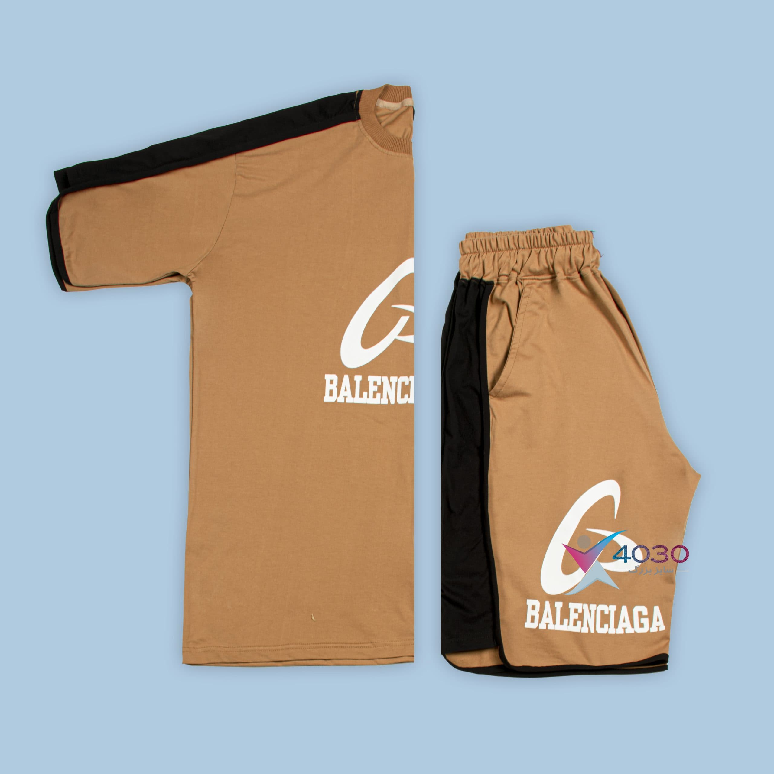ست تیشرت و شلوارک بالنسیگا BALENCIAGA سایزبزرگ ( 8073 )