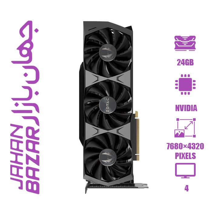 کارت گرافیک استوک زوتک GeForce RTX 3090 Trinity OC ظرفیت 24 گیگابایت