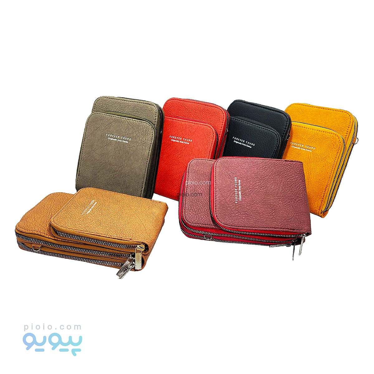 کیف چرم foreveryoung رودوشی سه زیپی