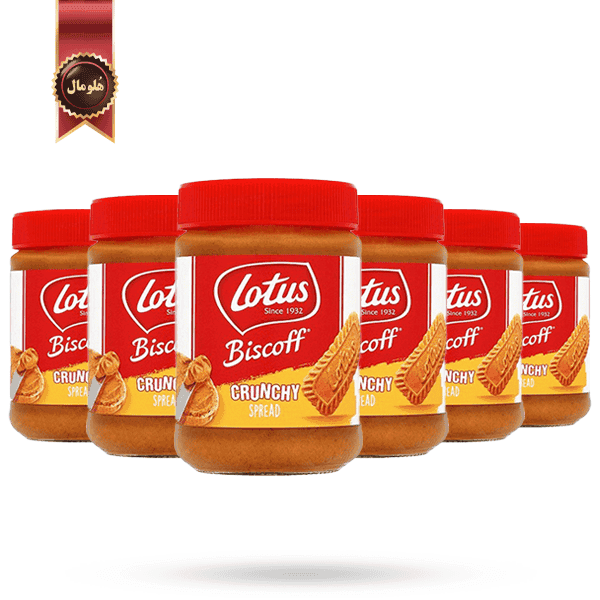 6 عدد کرم بیسکویت لوتوس Lotus مدل کرانچی Crunchy وزن 380 گرم (اورجینال)