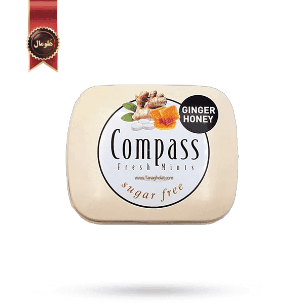 قرص خوشبوکننده دهان کامپس compass مدل عسل زنجبیل ginger honey (اورجینال)