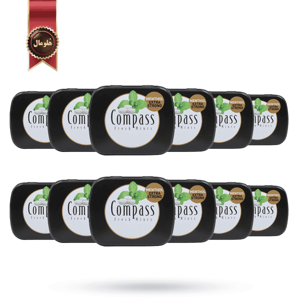 12 عدد قرص خوشبوکننده دهان کامپس compass مدل نعنا خشک قوی Menthol extra strong (اورجینال)