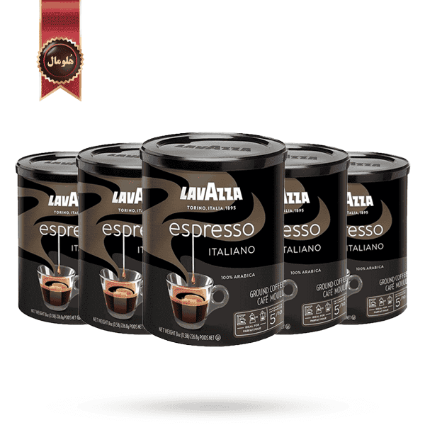6 عدد پودر قهوه قوطی لاوازا lavazza مدل اسپرسو espresso وزن 250 گرم (اورجینال)