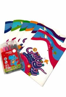 کتاب مجموعه سلفون زنگ نقاشی (همراه با ماژیک 12 رنگ پنتر)