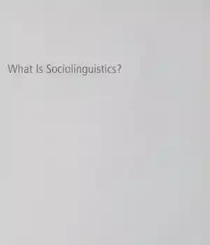 دانلود کتاب What is Sociolinguistics