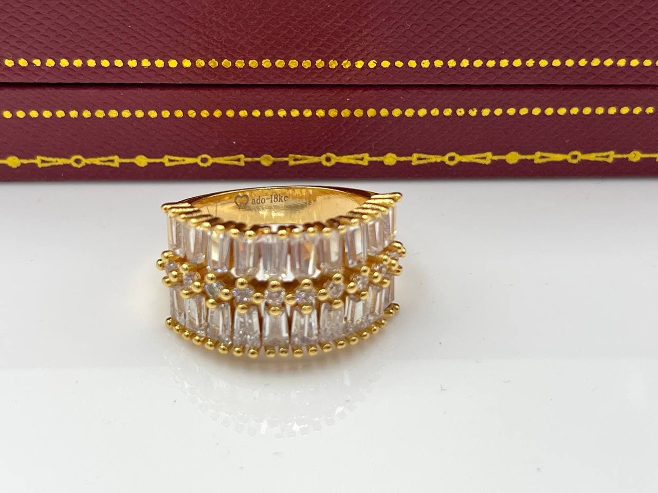 انگشتر مجلسی نگین کاری 18k