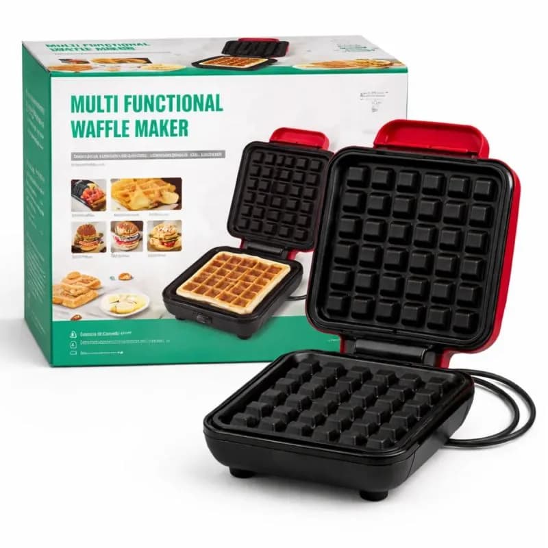 مینی وافل ساز چندکاره مربعی مدل Multi Functional Waffle Maker